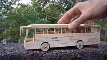 ساخت ماکت چوبی اتوبوس