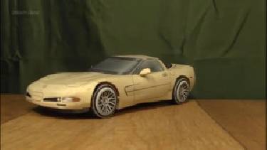 اموزش ساخت ماکت ماشین با کاغذ حتما ببینید{chevrolet corvette c5}