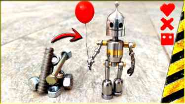  ساخت کاردستی ربات مینی متالیک با مهره و پیچ 
